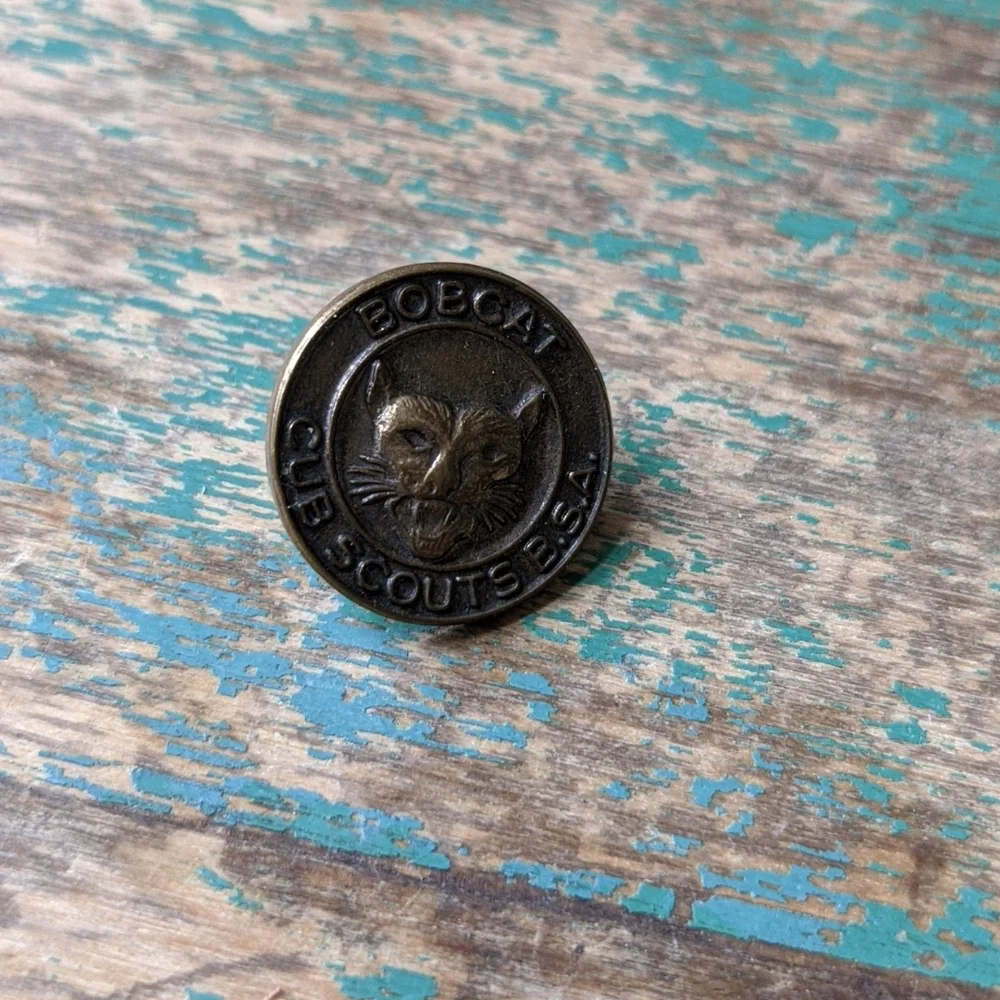 Vintage 1960s Bobcat Cub Scouts B.S.A. Lapel Pin